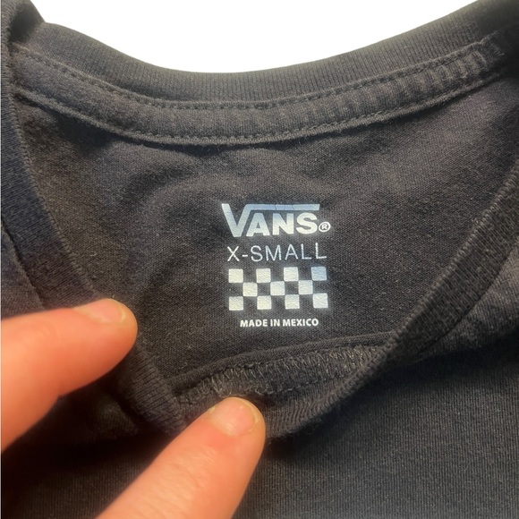 VANS Women’s Black Logo tee XS - Picture 2 of 5